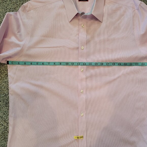 **Men's Untuckit Pink white Pinstripe Button down Shirt XX- Large, Nice *** - Picture 4 of 11
